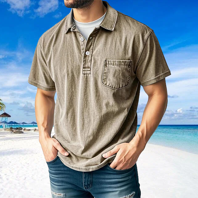 Men's Modern Minimalist Casual Turn-Down Collar Polo Shirt
