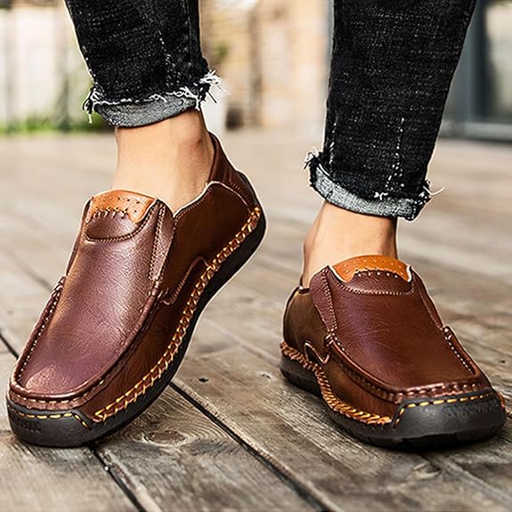⏰New Year sale 60% OFF 🔥 Men's Handmade Genuine Leather Slip-On Loafers