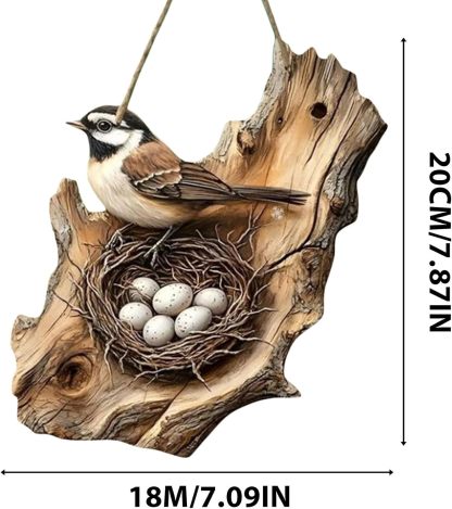 Wooden Hanging Bird Ornament for Animal Lovers Gift