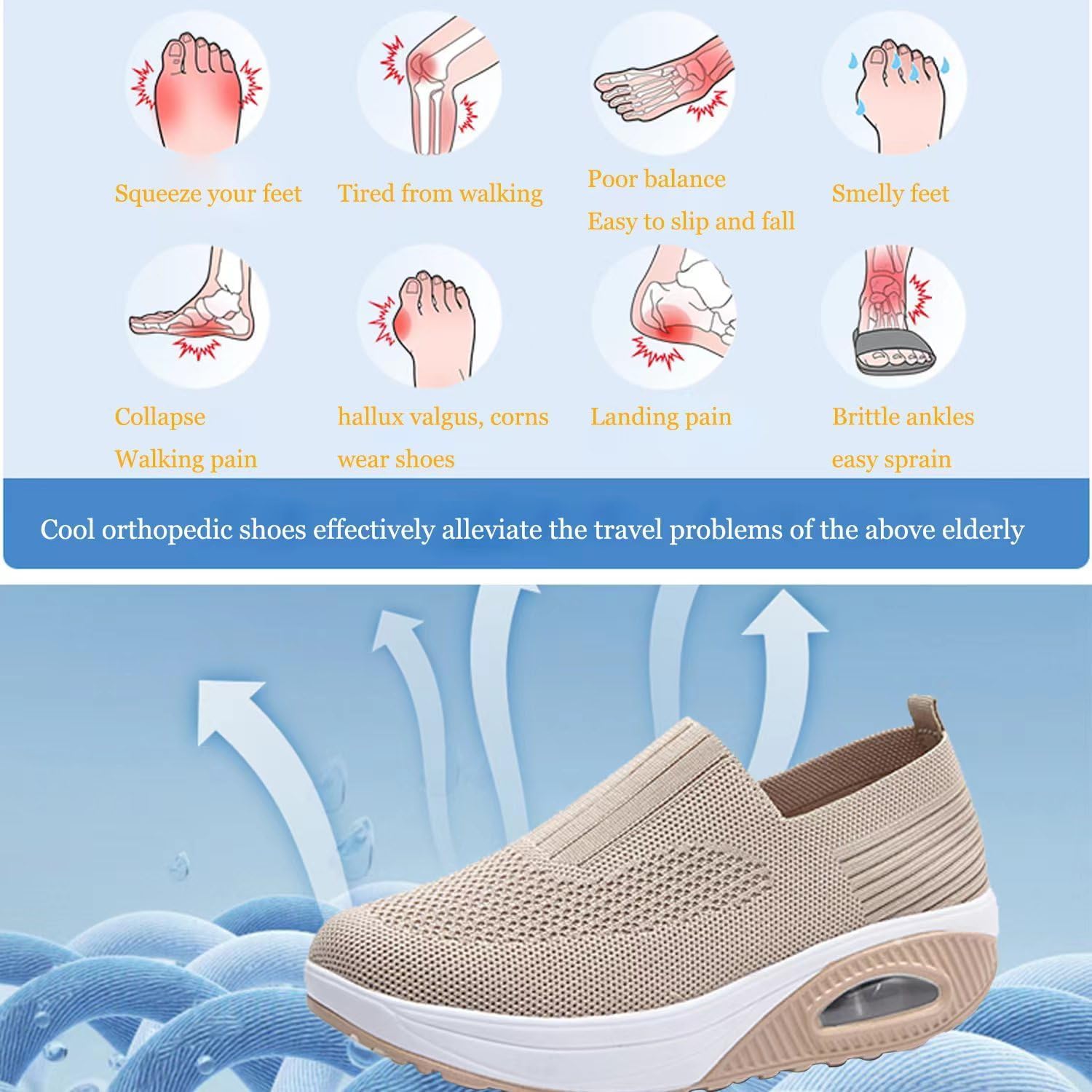 ⏰Promotion 60% OFF -Women's Ultra Soft Comfort Air Cushion Orthopedic Shoes