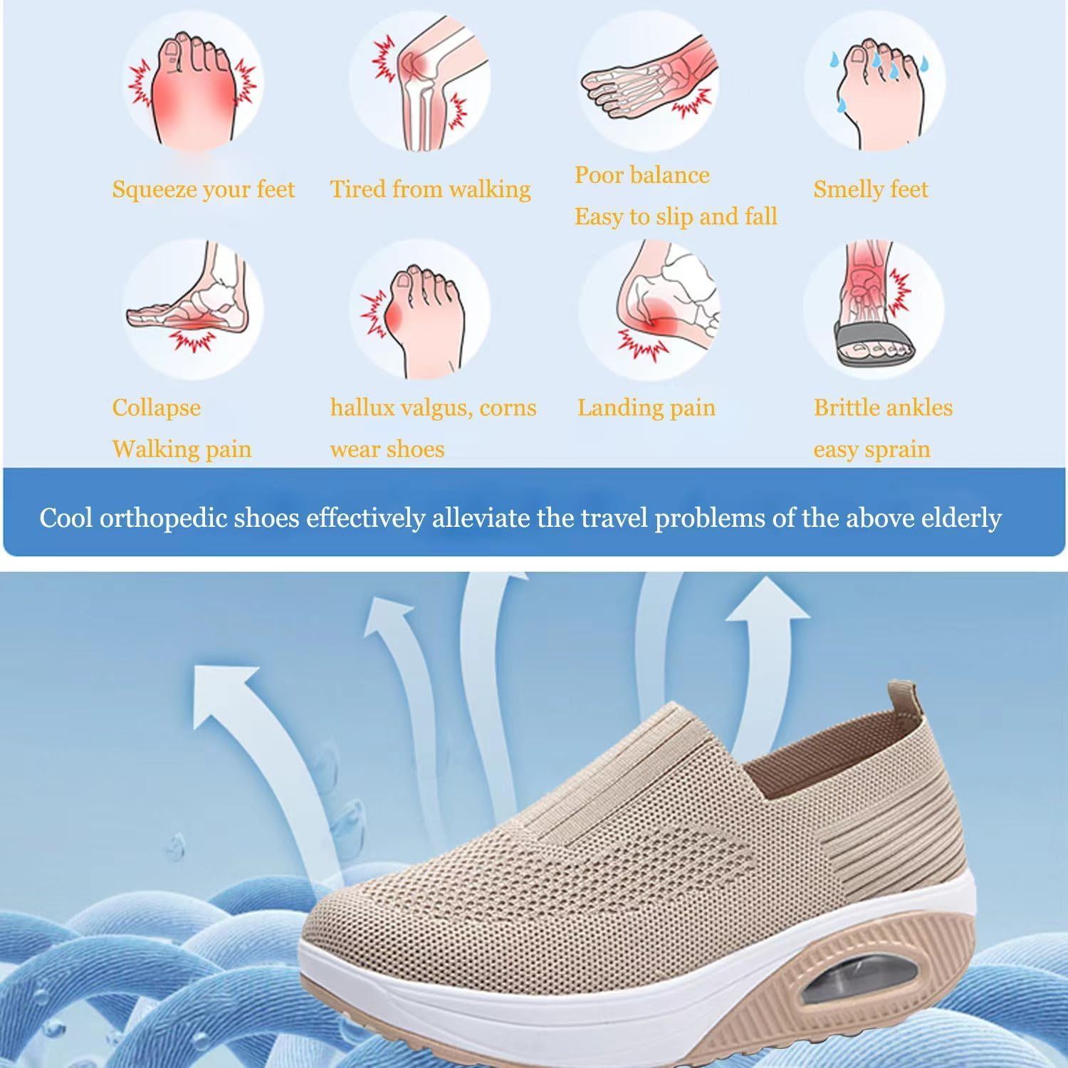 ⏰Promotion 60% OFF -Women's Ultra Soft Comfort Air Cushion Orthopedic Shoes