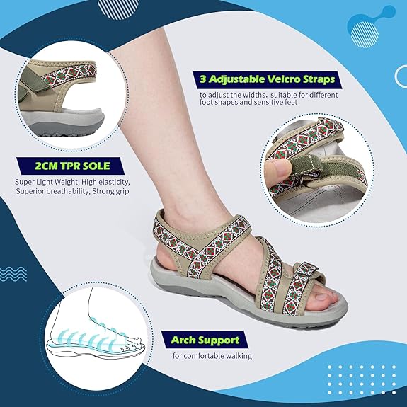 ⏰Promotion 70% OFF -- Orthopedic Sandals - Color Blocking Velcro Sports Sandals