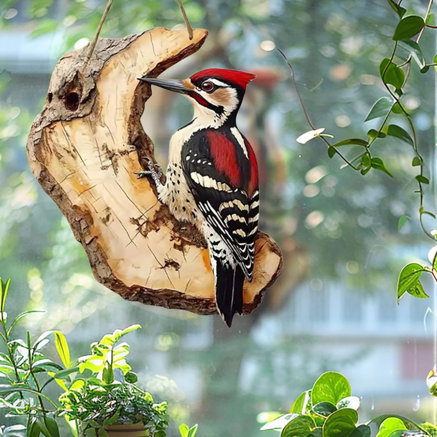 Wooden Hanging Bird Ornament for Animal Lovers Gift