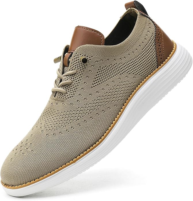 Men's knitted mesh breathable arch support casual sports shoes