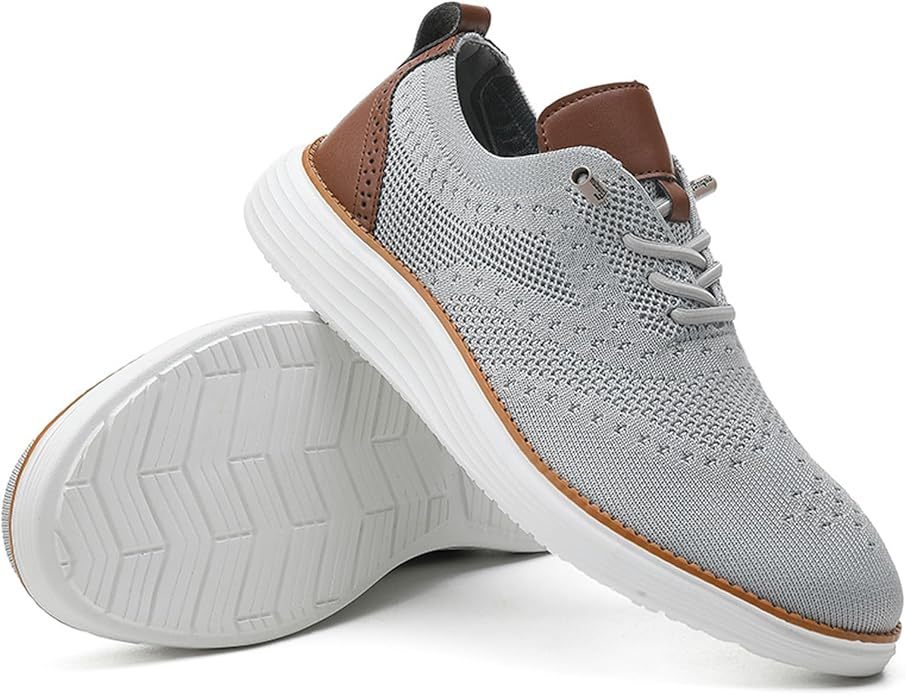 Men's knitted mesh breathable arch support casual sports shoes