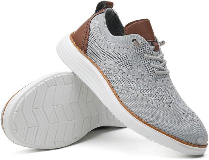 Men's knitted mesh breathable arch support casual sports shoes