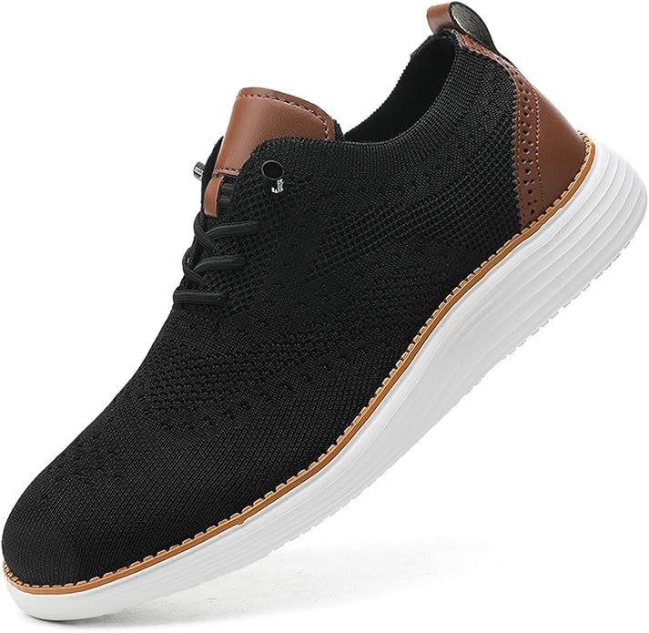 Men's knitted mesh breathable arch support casual sports shoes