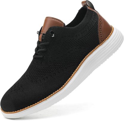 Men's knitted mesh breathable arch support casual sports shoes