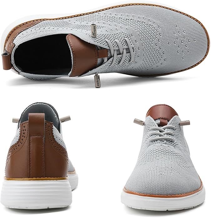 Men's knitted mesh breathable arch support casual sports shoes