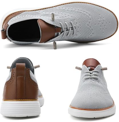 Men's knitted mesh breathable arch support casual sports shoes