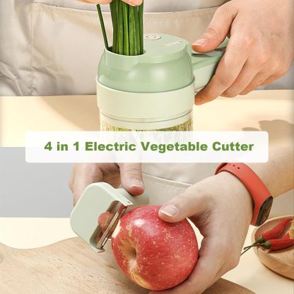 Electric Vegetable Cutter Set - 4 in 1 Portable