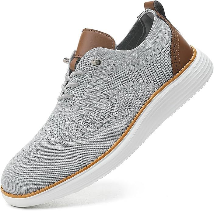 Men's knitted mesh breathable arch support casual sports shoes