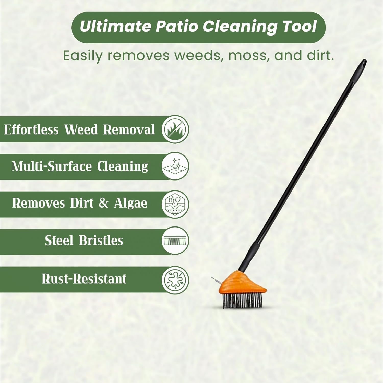 Multifunctional garden weed removal broom three in one