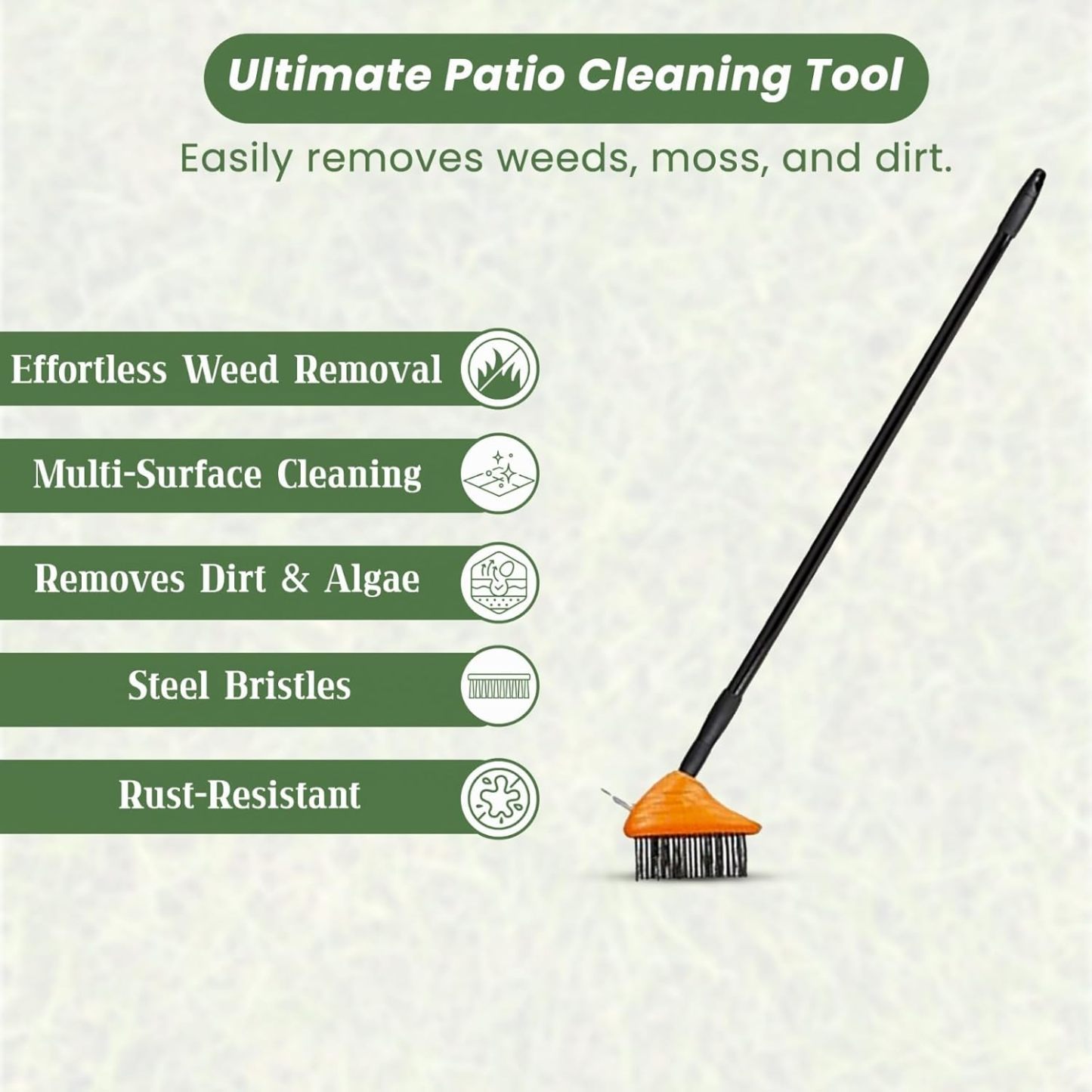 Multifunctional garden weed removal broom three in one