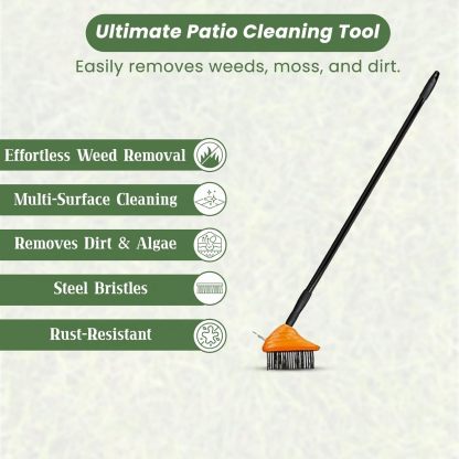 Multifunctional garden weed removal broom three in one