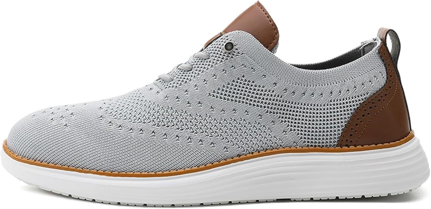 Men's knitted mesh breathable arch support casual sports shoes