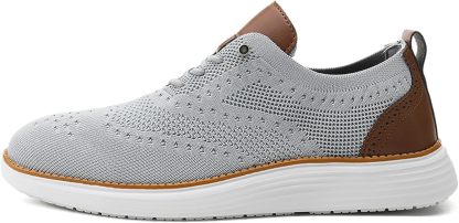 Men's knitted mesh breathable arch support casual sports shoes