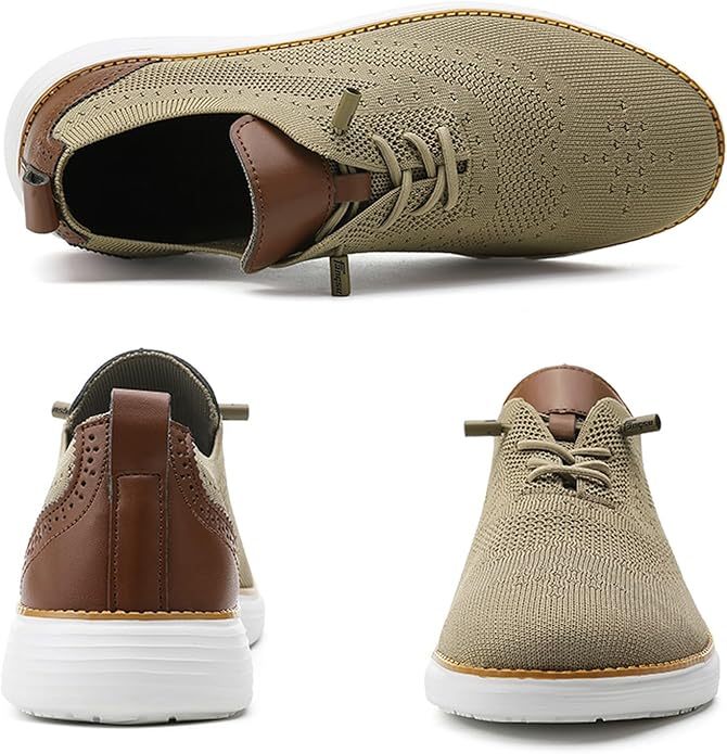 Men's knitted mesh breathable arch support casual sports shoes