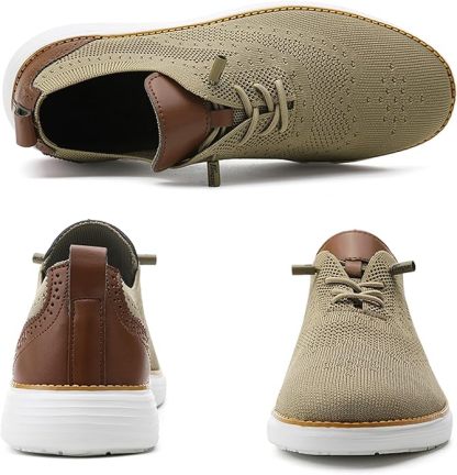 Men's knitted mesh breathable arch support casual sports shoes