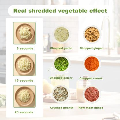 Electric Vegetable Cutter Set - 4 in 1 Portable
