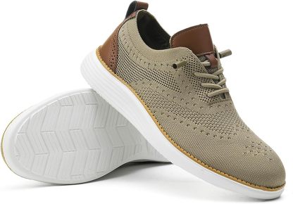 Men's knitted mesh breathable arch support casual sports shoes