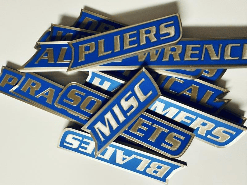 🌟12 Pack of  Magnetic Toolbox Labels🔩