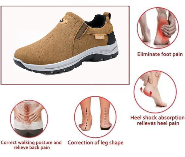 Men's Comfortable Waterproof Orthopedic Walking Shoes