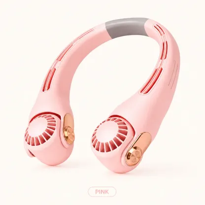 ❄️ Portable Neck Fan - 3-Sec Instant Cooling, 360° Rotating Head, 3-Speed Airflow