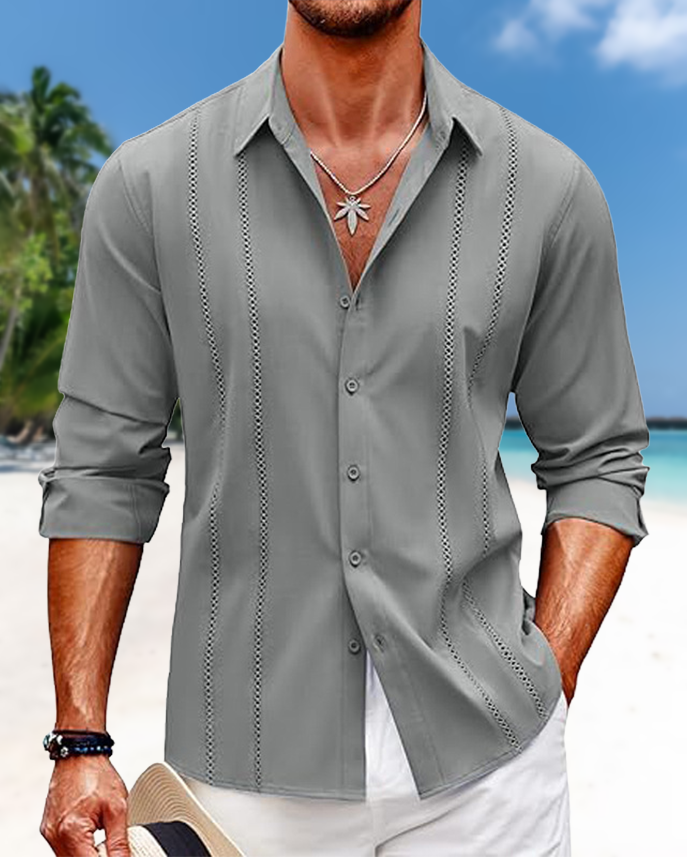 Men’s Wrinkle-Free Cotton Long-Sleeve Shirt