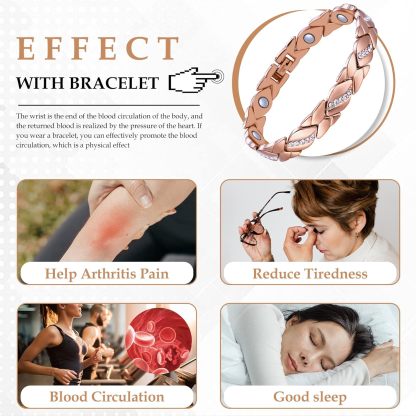 Pure Copper Bracelets for Women,Ultra Magnetic Bracelets for Women with 3500 Gauss Magnets