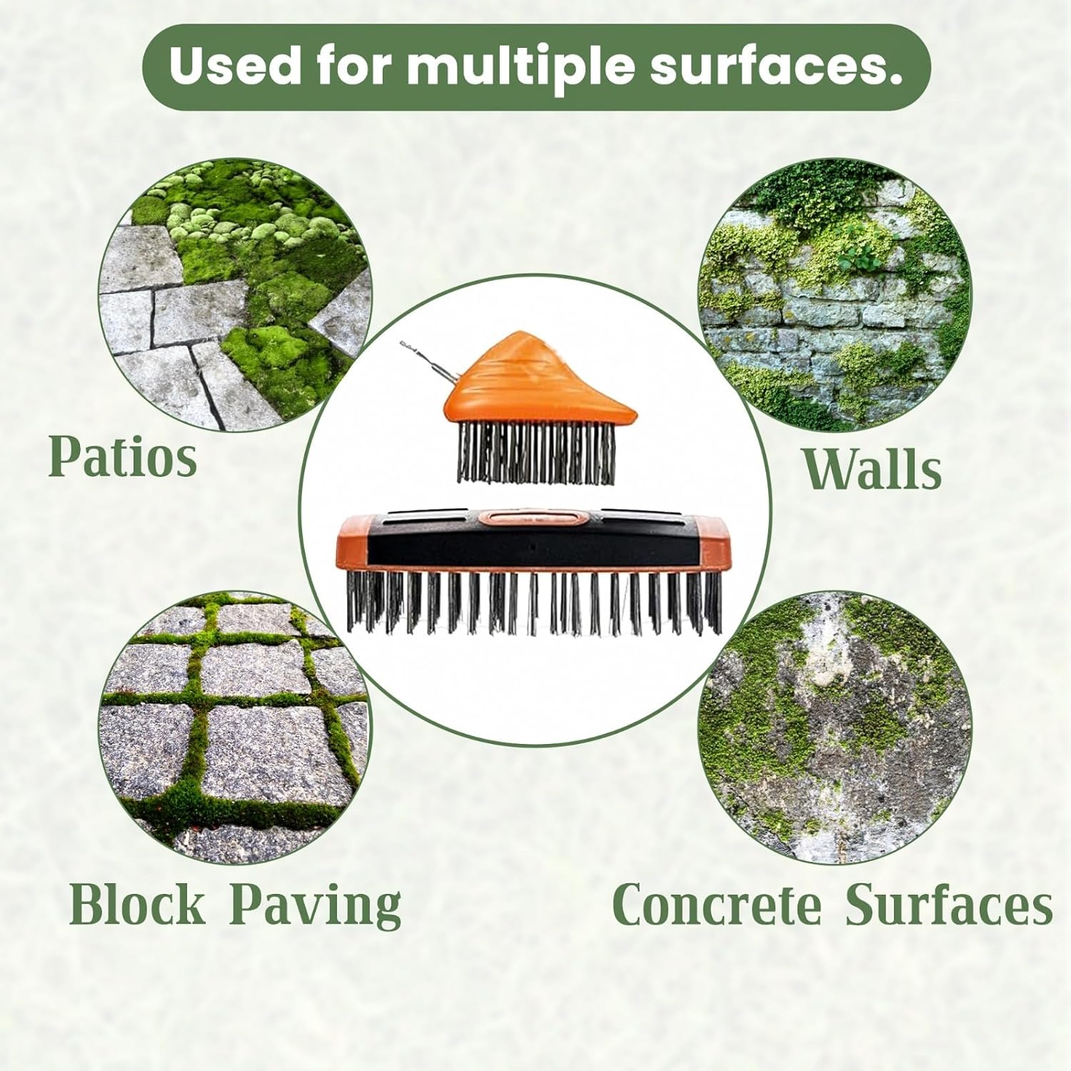 Multifunctional garden weed removal broom three in one