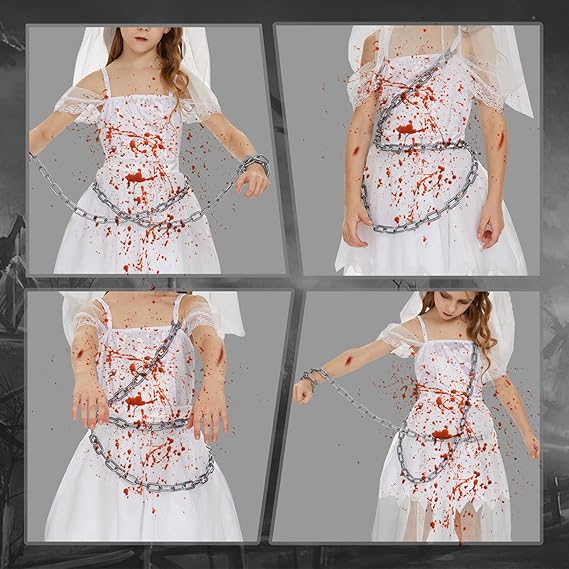 Kids’ Halloween Ghost Bride Costume 👻🎃 Spooky White Dress