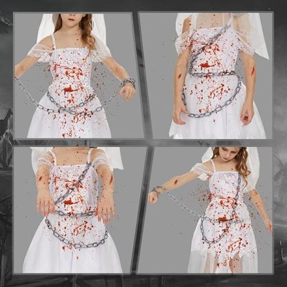 Kids’ Halloween Ghost Bride Costume 👻🎃 Spooky White Dress
