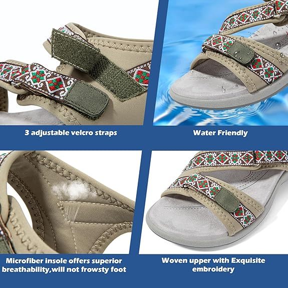 ⏰Promotion 70% OFF -- Orthopedic Sandals - Color Blocking Velcro Sports Sandals