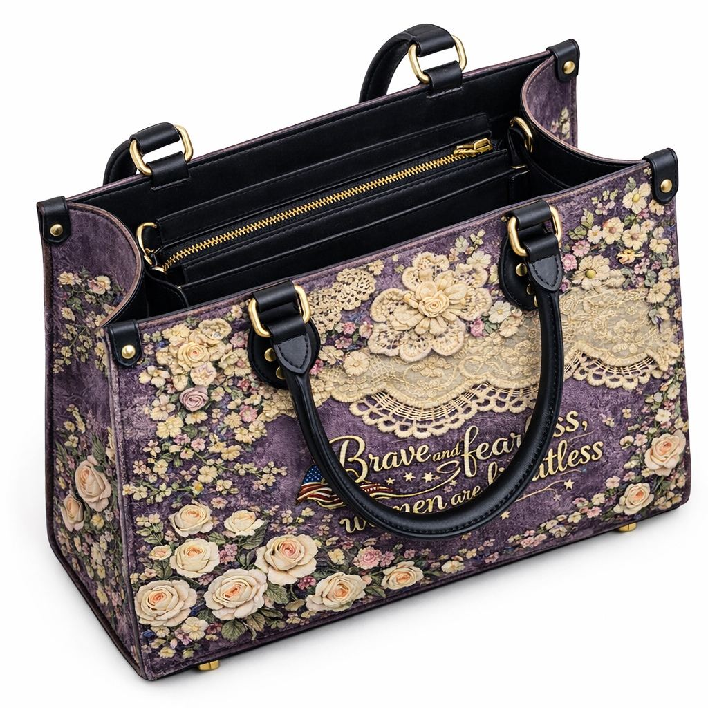 Female Veterans Art Leather Handbag