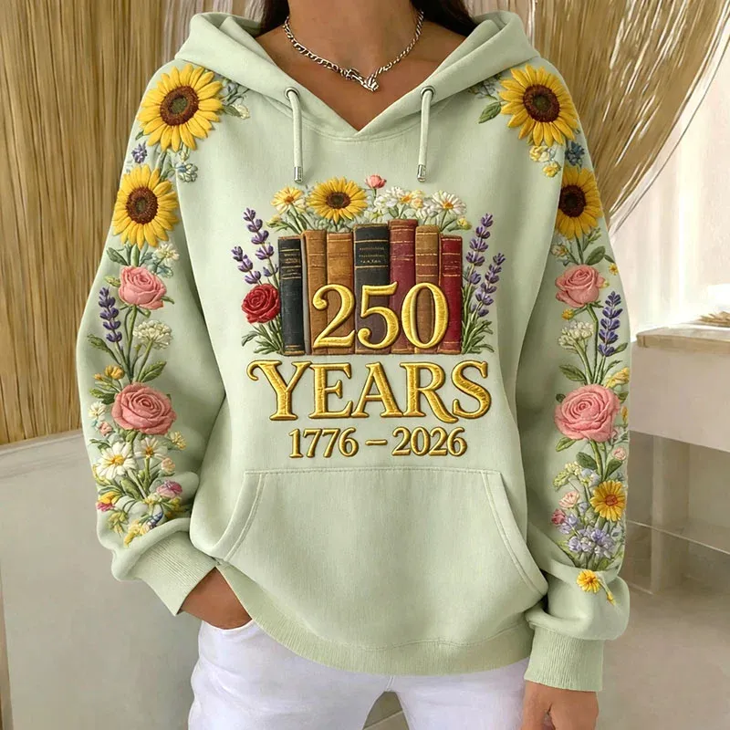 US 250th Anniversary books Art Print Casual Hoodie