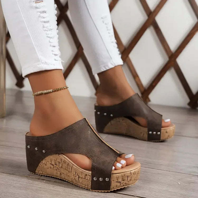 🔥Last Day Sale 60% OFF🔥New Spring Women's Comfortable Orthopedic Cloud Wedge Sandals