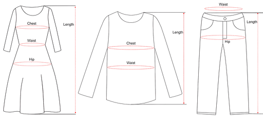 Size chart example image