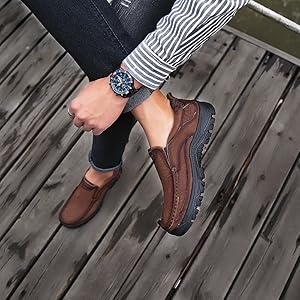 ⏰Promotion 60% OFF - 2025 New Men's Orthopedic Comfortable Casual Genuine Leather Slip On Loafers