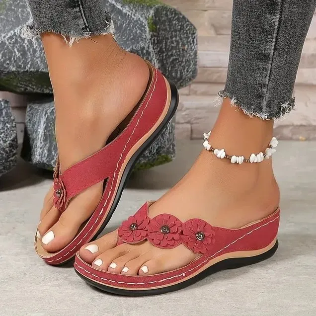 🔥Trending 2025 🔥Women’s Orthopedic Arch Support Flowers Clip Toe Sandals