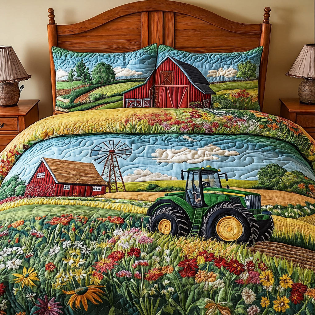 Farm 3-Piece Quilted Bedding Set NCU0VT141
