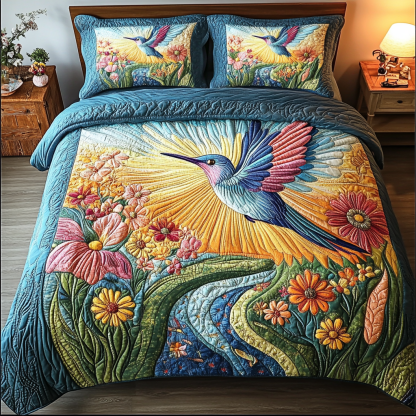 Hummingbird Quilted Bedding Set NCU0VT105