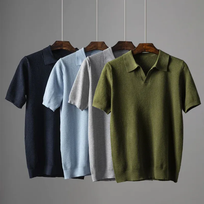 Summer Men's Breathable Casual Short Sleeve Polo Shirt