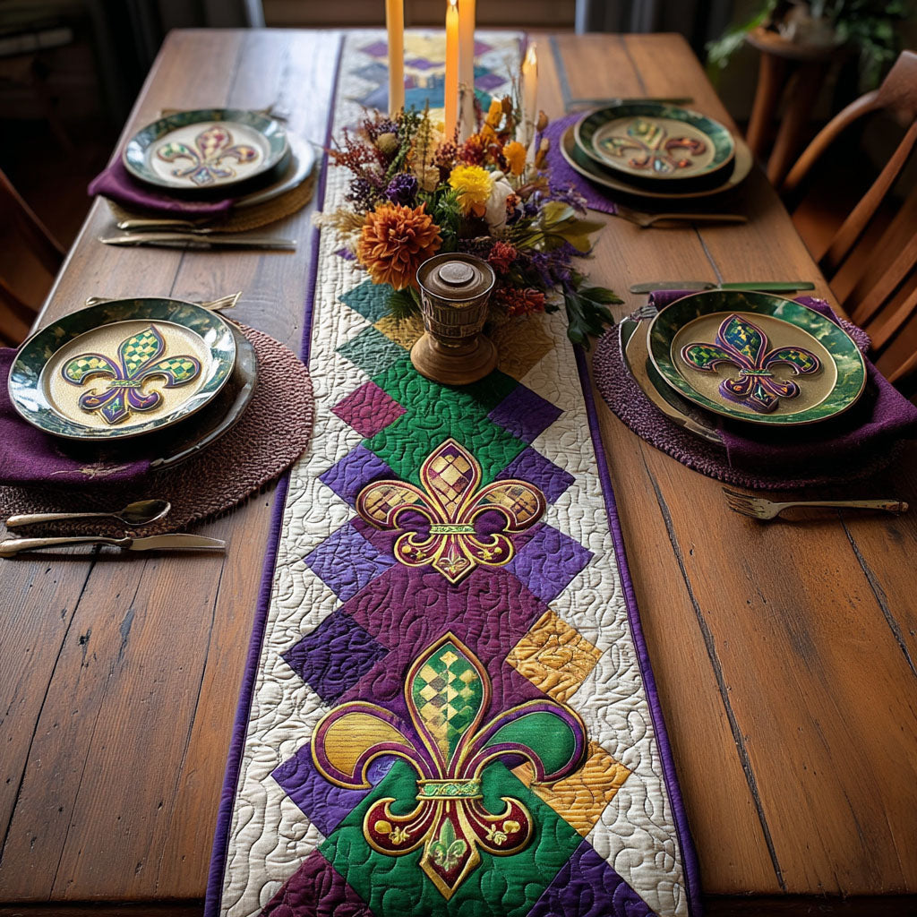 Carnival Diamond Quilted Table Runner NCU0PT10961