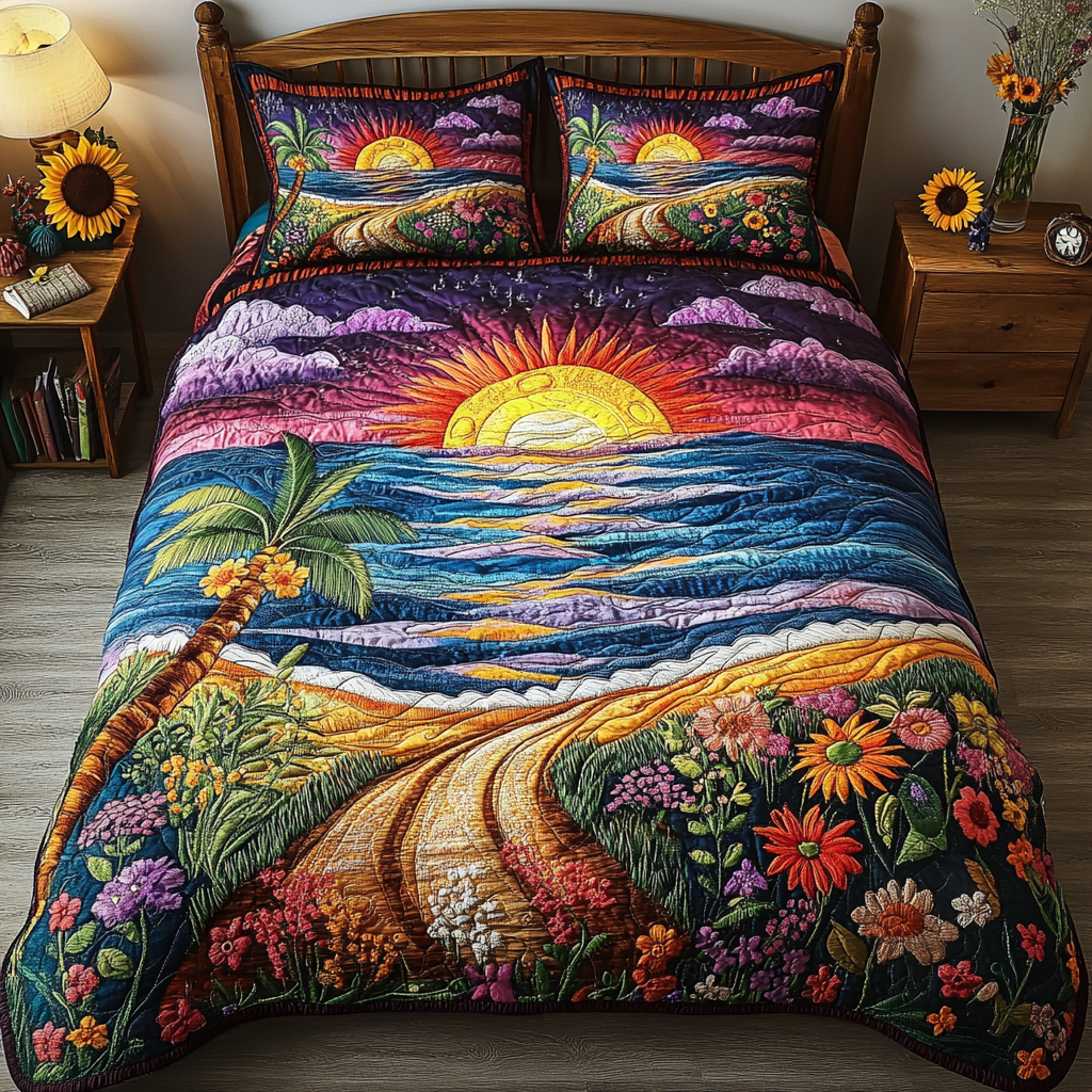 Ocean 3-Piece Quilted Bedding Set NCU0VT134