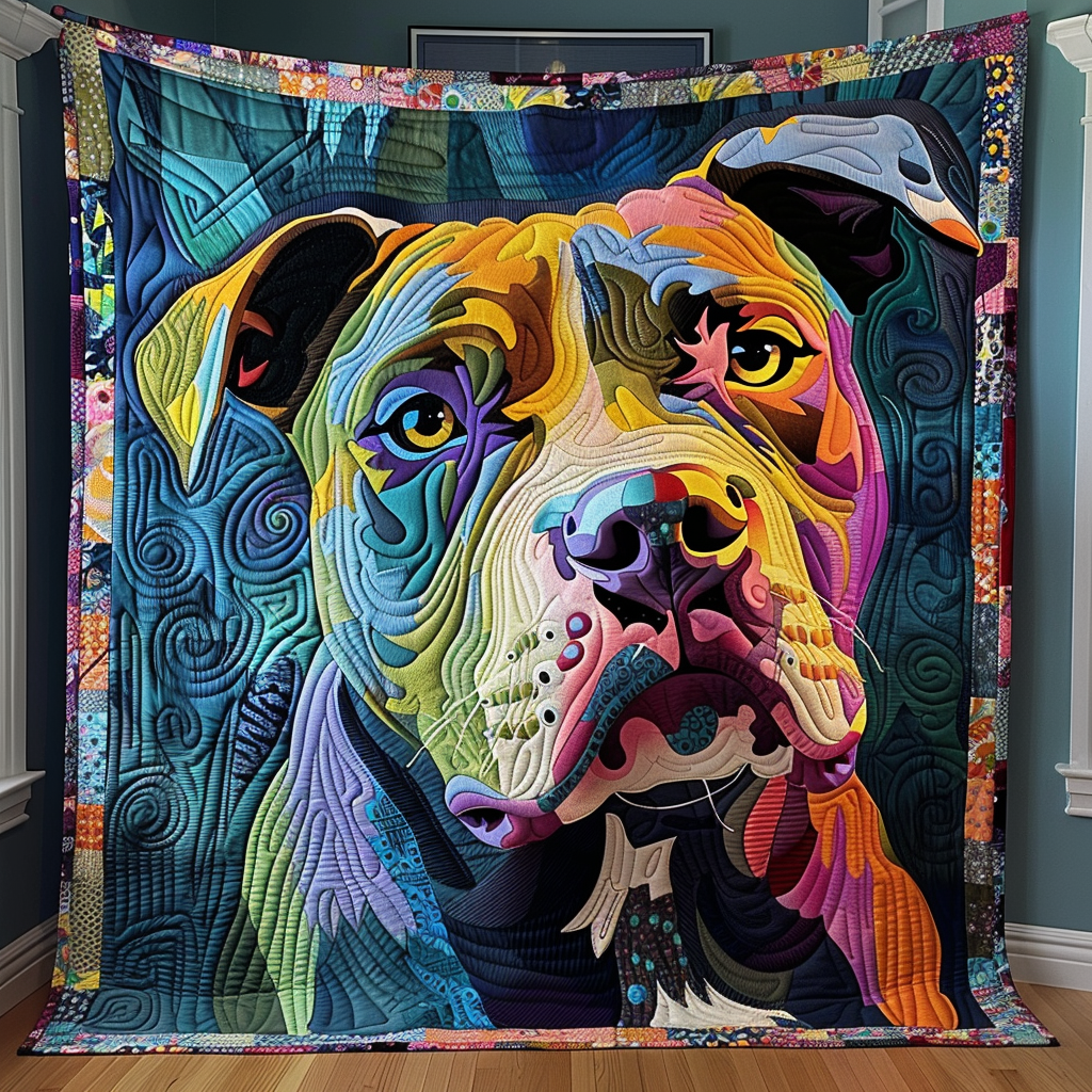 Colorful Pup Magic Quilted Blanket NCU0DV1833