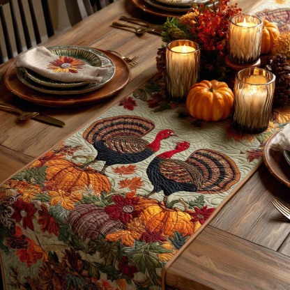 Thanksgiving Quilted Table Runner NCU0QN037