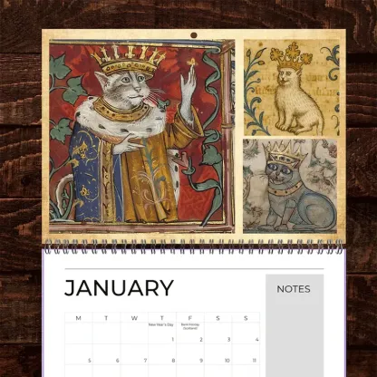 🐱🗓️Medieval Cats with Crowns Calendar 2026