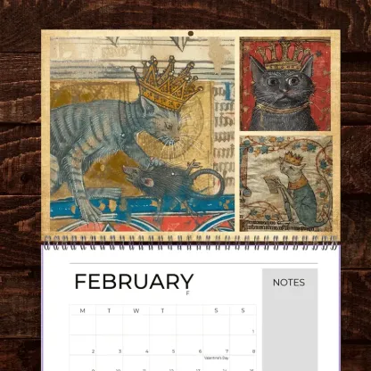 🐱🗓️Medieval Cats with Crowns Calendar 2026