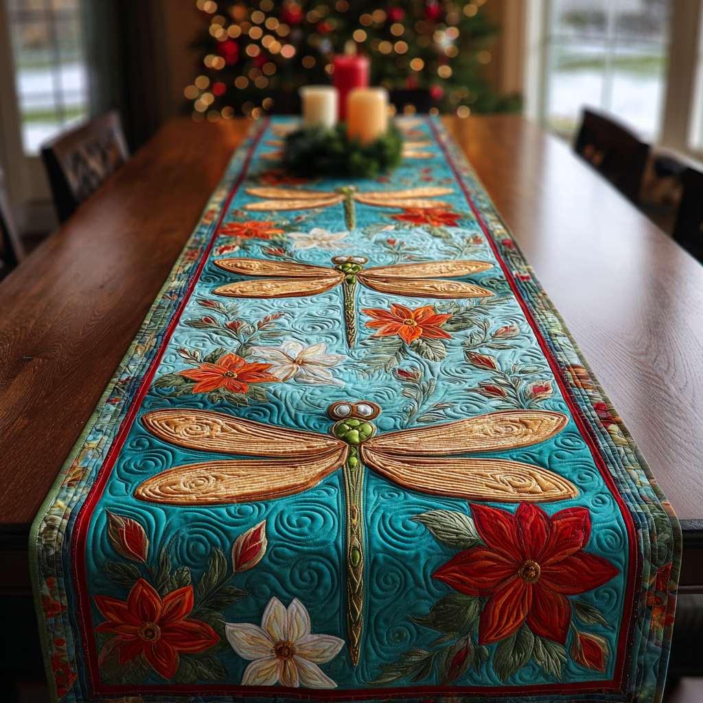 Dragonfly Quilted Table Runner NCU0QN052